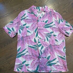 ALL SAINTS MENS relaxed Fit Button Up Shirt MEDIUM